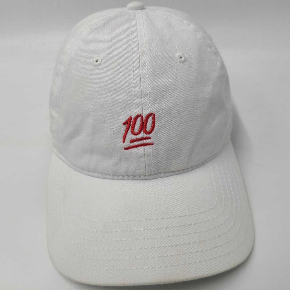100 Emoji Hat Strapback Otto White Red Logo‎ Skate Skateboard Casual Cotton Men